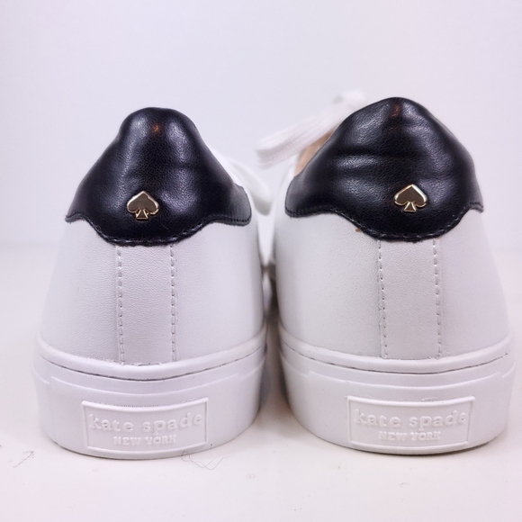 NWT Kate Spade Ashlyn White Leather Lace Up Sneakers - Picture 3 of 8